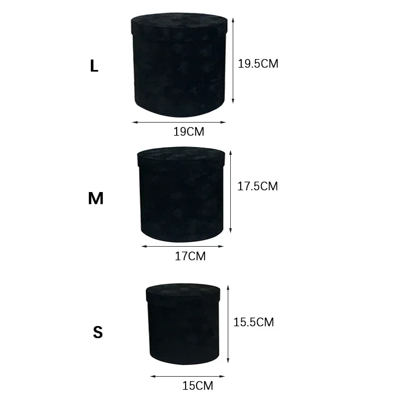 3Pcs/Set Velvet Gift Box Round - Florist Supply Buckets review and price