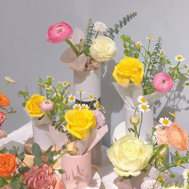 4pcs Mini Round Flower Box Gif - Florist Supply Buckets review and price