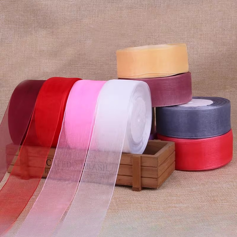 40mm White Organza Ribbon 45Me - Ribbon Organza Roll review and price