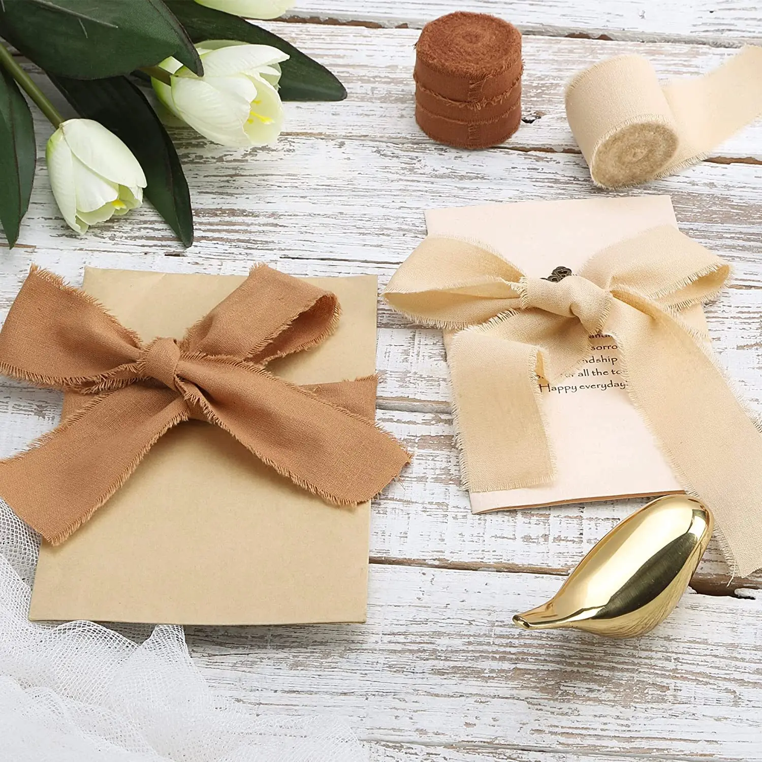 5m/Roll Frayed Silk Ribbon Edg - Ribbon Organza Roll review and price