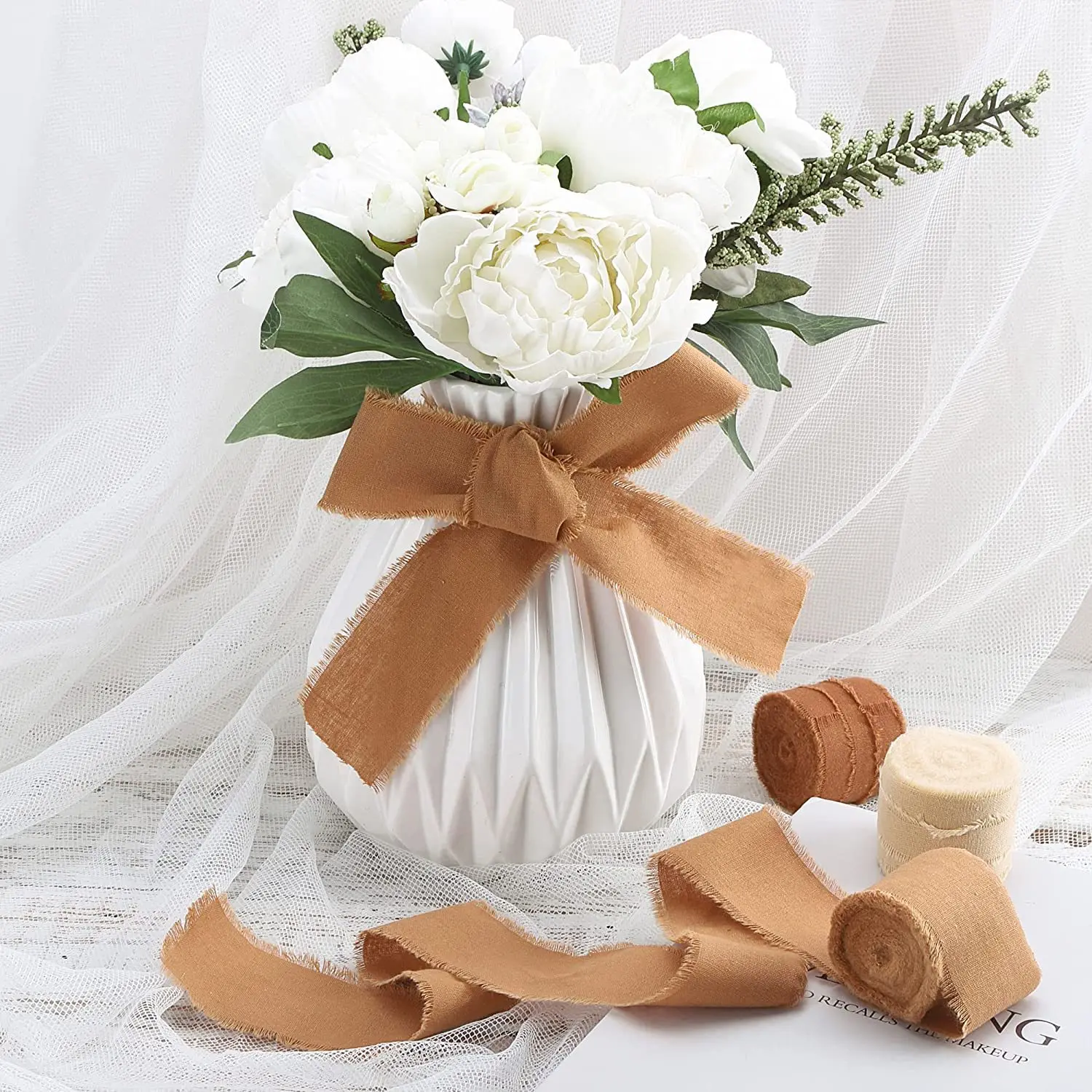 5m/Roll Frayed Silk Ribbon Edg - Ribbon Organza Roll review and price
