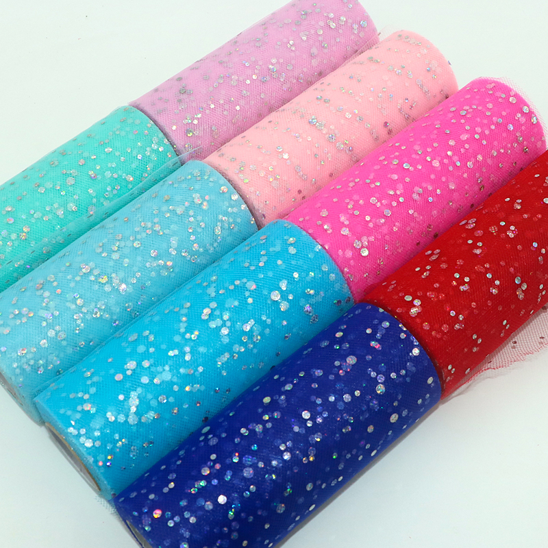 Glitter Sequin Tulle Roll 10 Y - Ribbon Organza Roll review and price